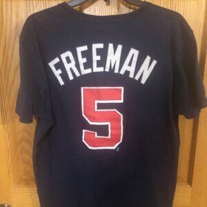 Atlanta Braves tee #5 Freddie Freeman Majestic brand size large